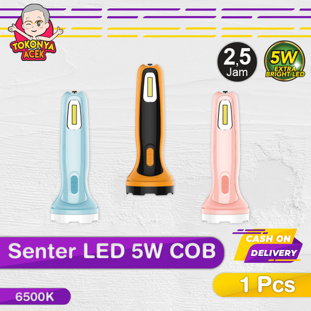 Meval Senter LED 5W Dual COB - Lampu Emergency Meval