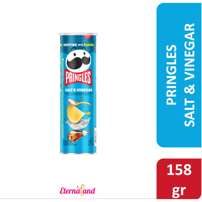 

Pringles Potato Chips Snacks Impor USA - Snack Kentang Aneka Rasa - Salt n Vinegar, Kemasan Penyok