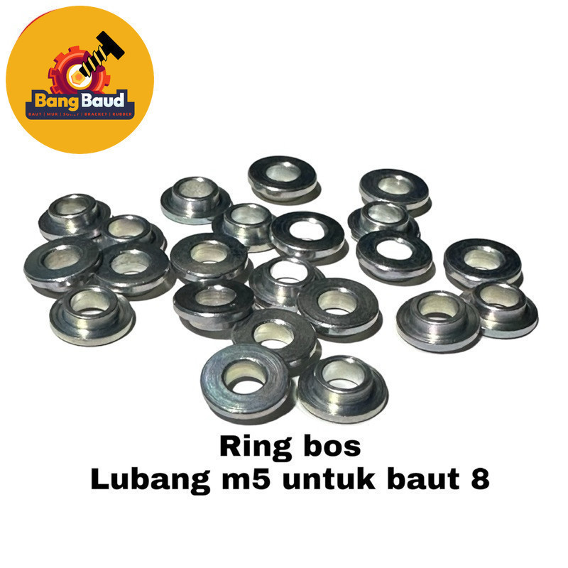 RING TOPI M5 BAUT 8 BOSH RING PLAT M5 UNTUK BAUT 8
