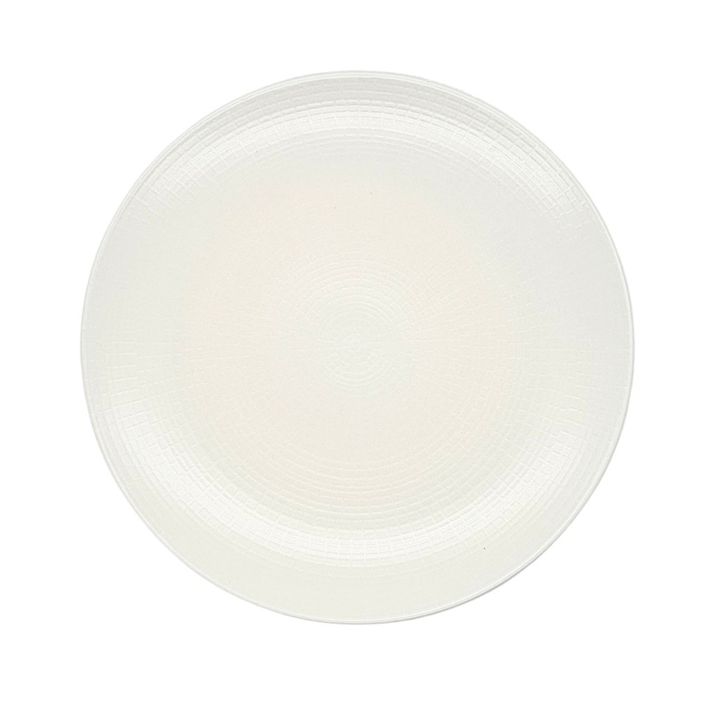 Piring Salad Keramik Putih 21cm Lohan White Ceramic Salad Plate