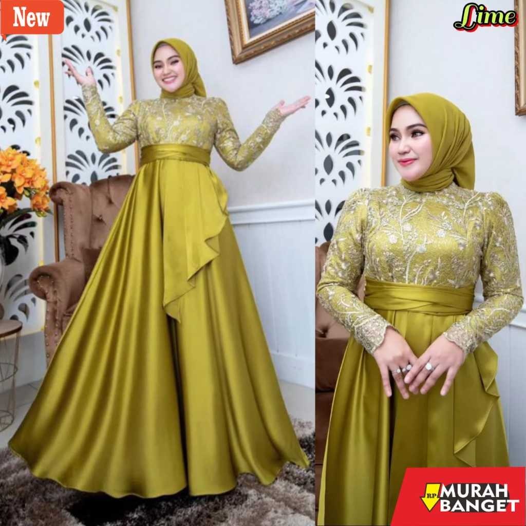 gamis kekinian tahun 2024 Azzura Gamis Kondangan Gamis Pesta Gamis Wanita Muslim Terbaru / Gamis Bro