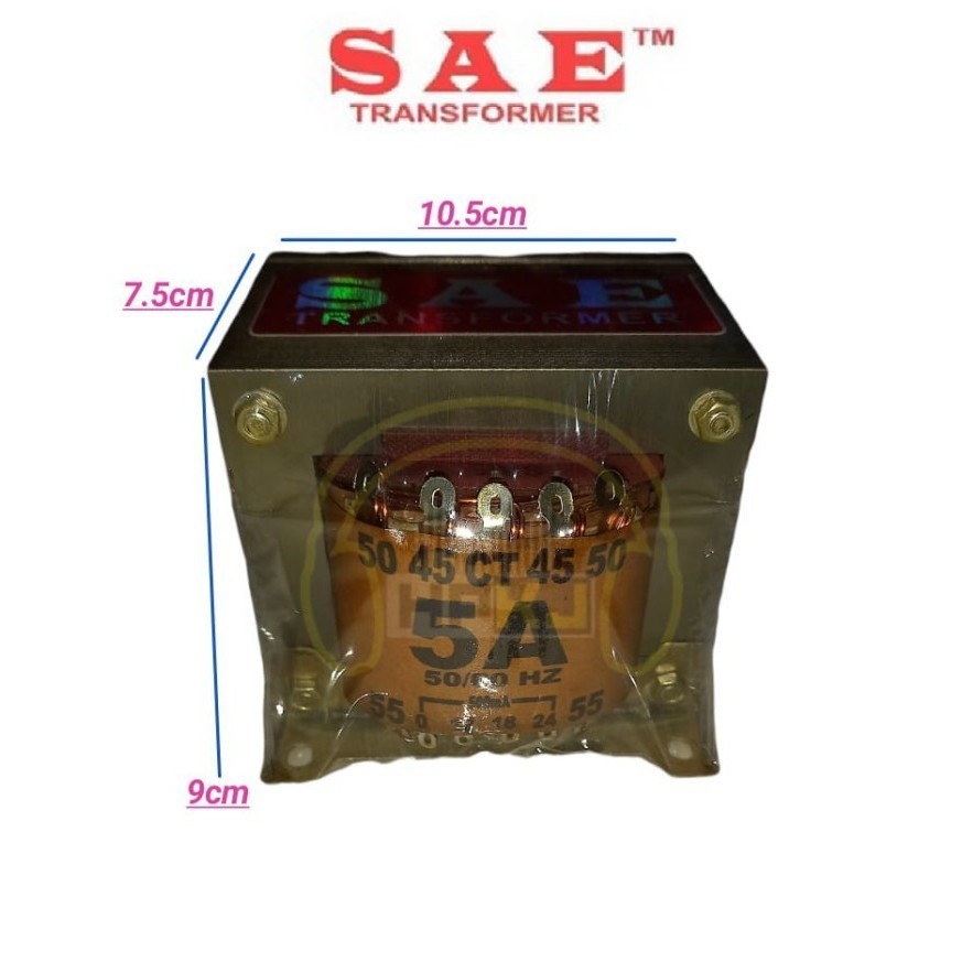 MT99 TRAFO TRANSFORMER SAE 5A CT 55 MURNI travo sae 5 amper ct 55v