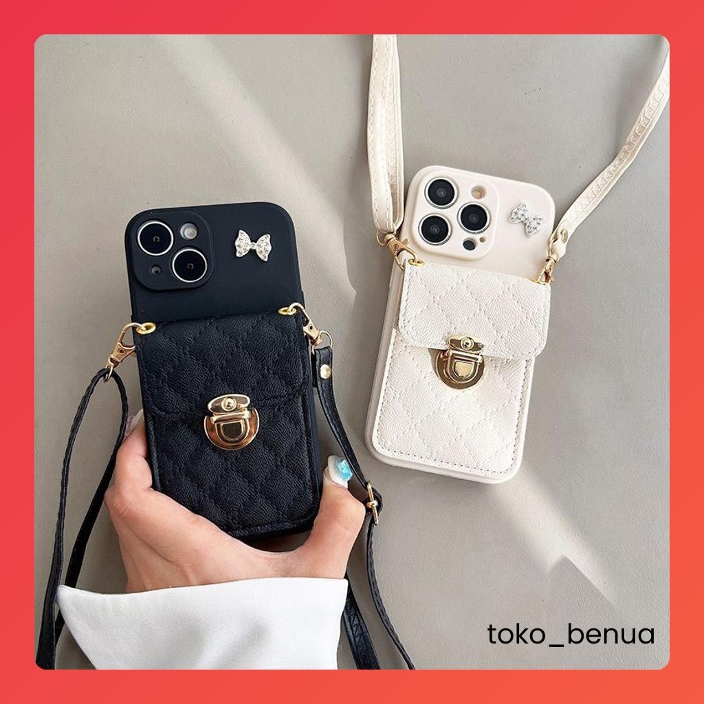 Case Dompet Tali FJ21 EQ19 For Iphone 6 6s 6g 6+ 6s+ 7 8 7+ 8+ X Xs 11 12 13 14 14+ 15 15+ Plus Pro 