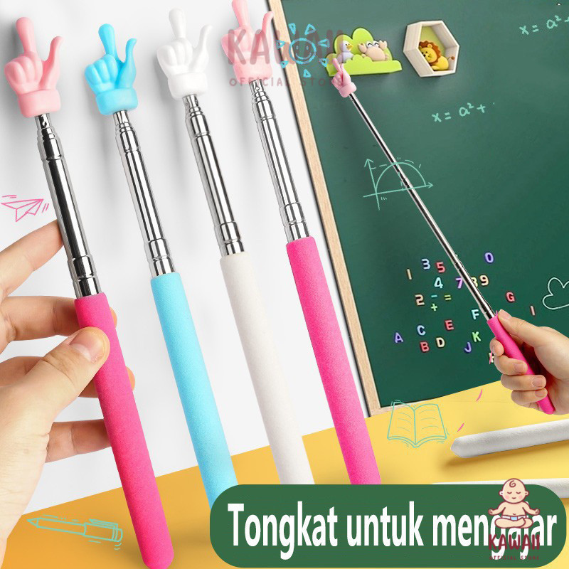

KS Tongkat Jari Penunjuk Baca Buku Anak Sekolah Tunjuk Papan Tulis Panjang 68 cm Alat bantu Mengajar / Teleskopik Pointer Untuk Mengajar
