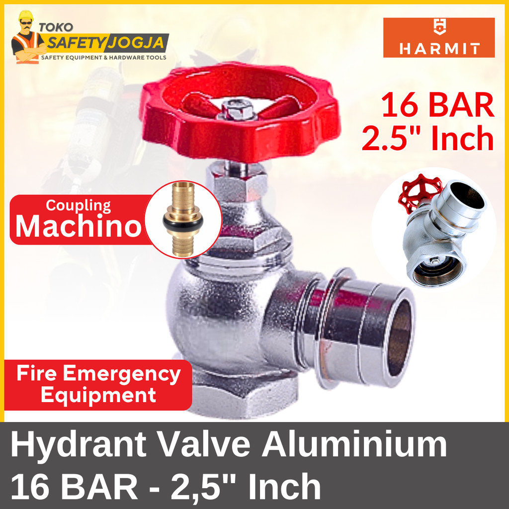 Hydrant Valve Landing Valve Ukuran 2,5" Inch 16K Untuk Hydrant Box Pemadam Kebakaran Merk HARMIT