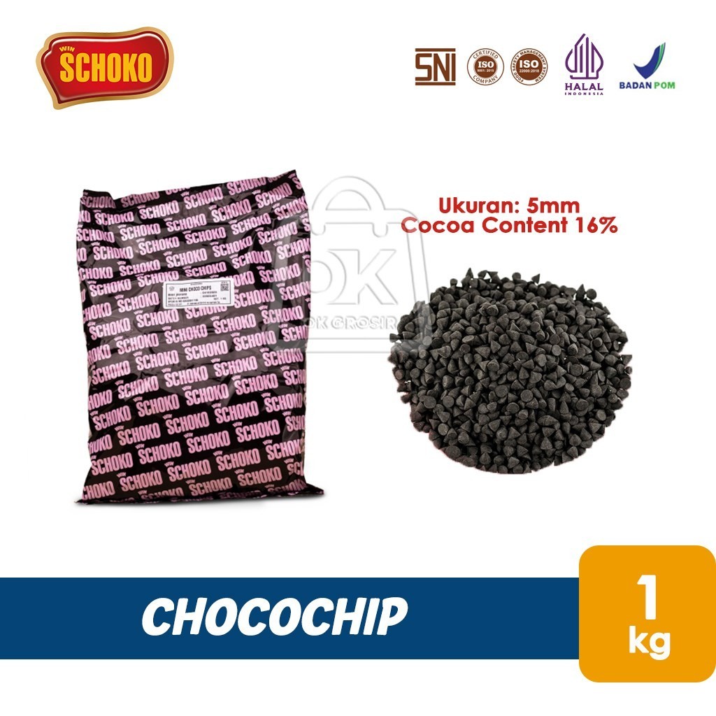 

Choco Chips SCHOKO Dark Mini Chocochip Chocolate (Asli 1kg)