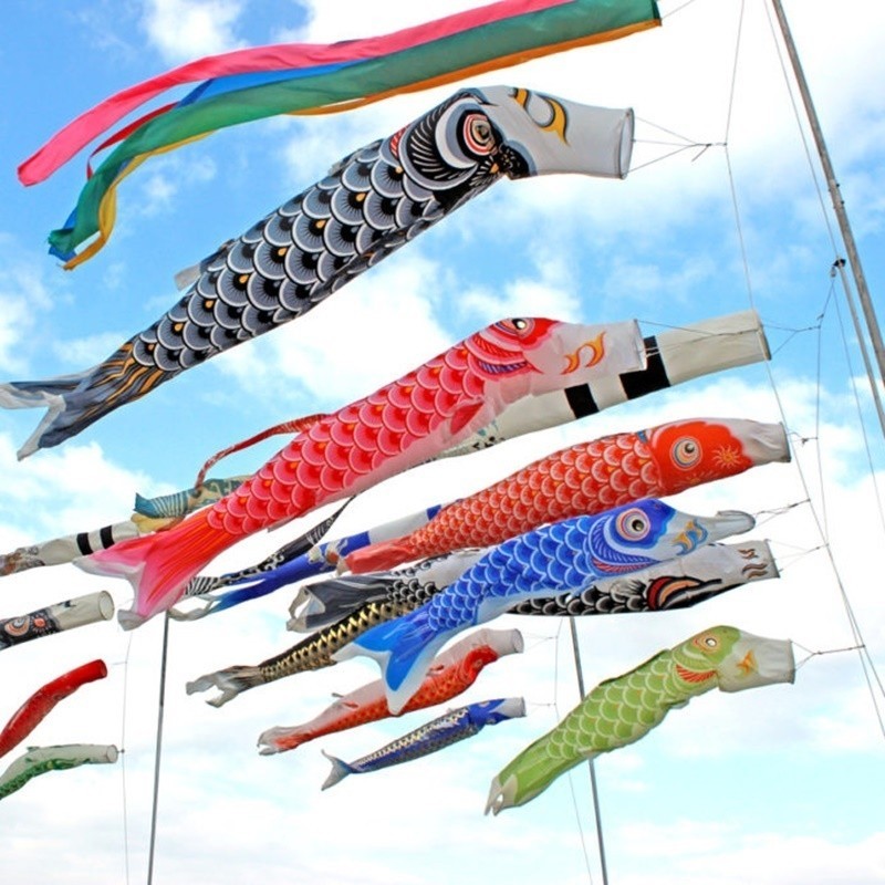 many colors 150cm Koinobori Japanese Carp streamer Wind Socks Koi nobori Fish Flag Kite Flag Japanes