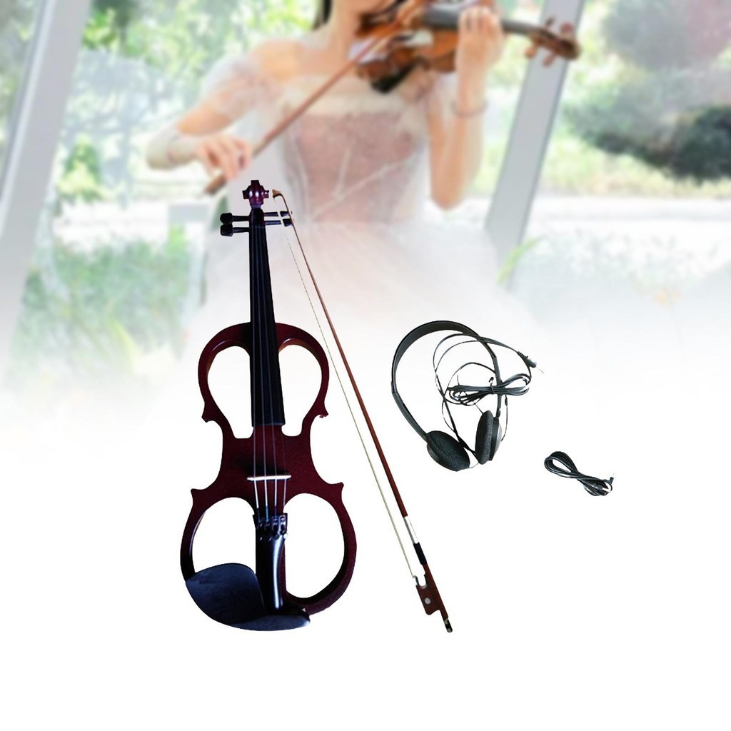 Electric Violin Solid Wood Silent Electric Violin for Adults Performance