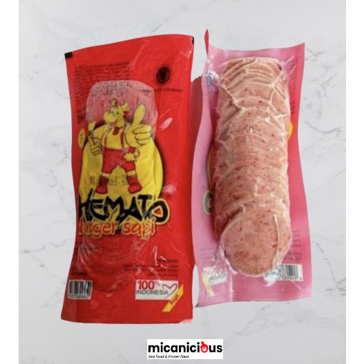 

HEMATO BURGER SAPI MINI / BEEF BURGER / SMOKED BEEF 280GR