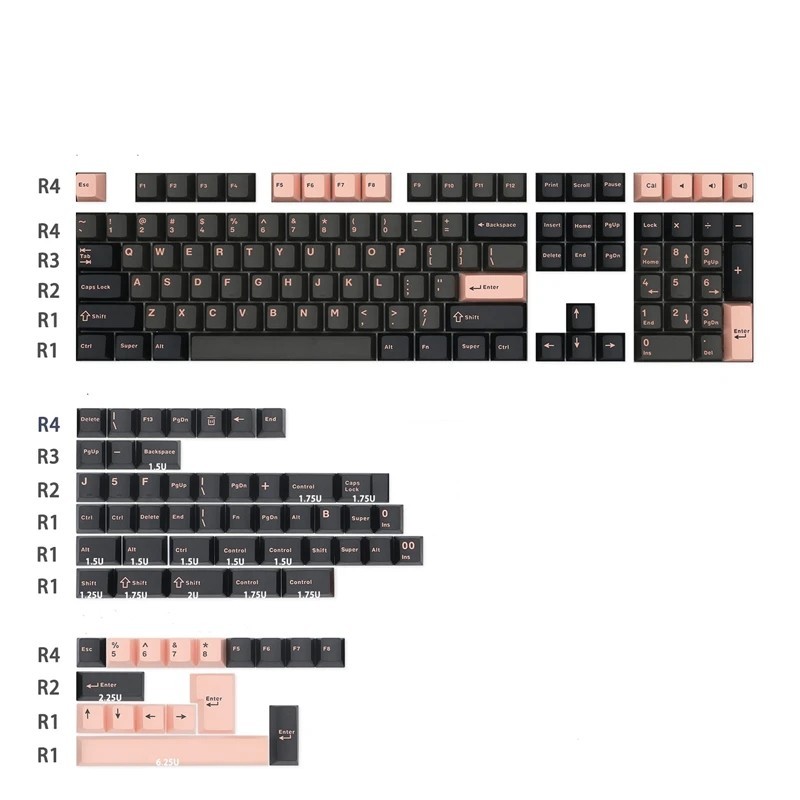 169 Keys/set GMK Olivia Dark Keycaps PBT Double Shot Key Caps Cherry Profile Keycap With ISO Enter F