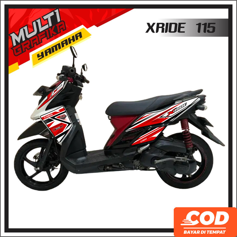 stiker x ride Striping Decal XRIDE 115 Aksesoris Semi Full Yamaha Xride Lama Old Motif Varian B Mult
