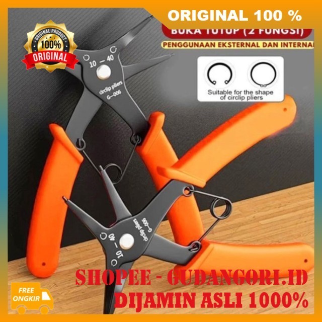BELI 1 GRATIS 1 Tang Snap Ring 2 in 1 Tang Pembuka Snap Ring Tang Snap Ring Buka Tutup ORIGINAL