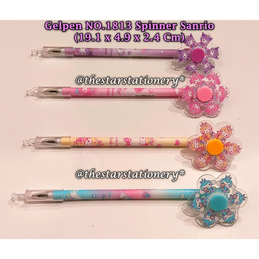 

(1 Biji) Bolpen Gantung Sanrio 1813 Spinner / Gel Pen Gantung Flowers Sanrio Bisa Diputar