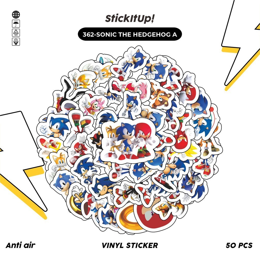 

COD100 Pcs Kartun Game Sonic the Hedgehog Keren Anti Air Untuk Dekorasi Notebook Sepeda Skateboard Handphone DIY