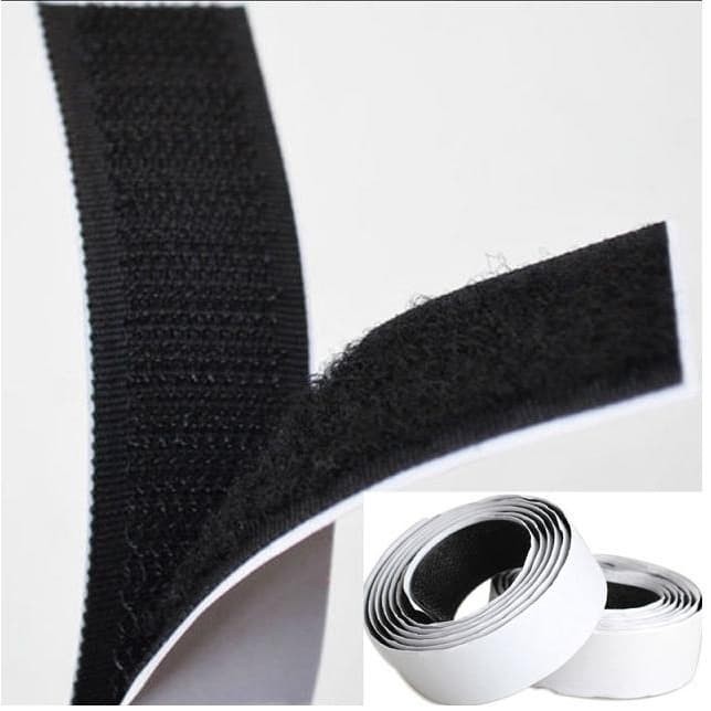 

KPL99 Velcro 20mm Black 1m 2 Roll Strong Self Adhesive Velcro Hook Loop Tape