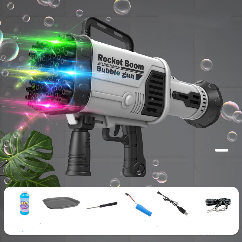 My MelodyGenuine Love Youle  Net Red 52 Holes/64 Holes Electric Light-emitting Bazooka Bubble Machin