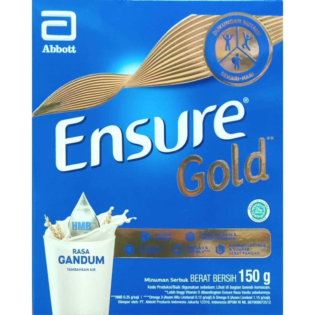 9.9 Flashsale Susu Ensure Gold Rasa Vanilla-Gandum (150 Gram) / Susu Ensure Gold Box / Susu Ensure G