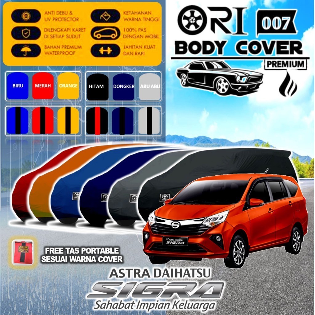 Selimut Sarung Body Cover Mobil Sigra Anti Air Anti UV Premium
