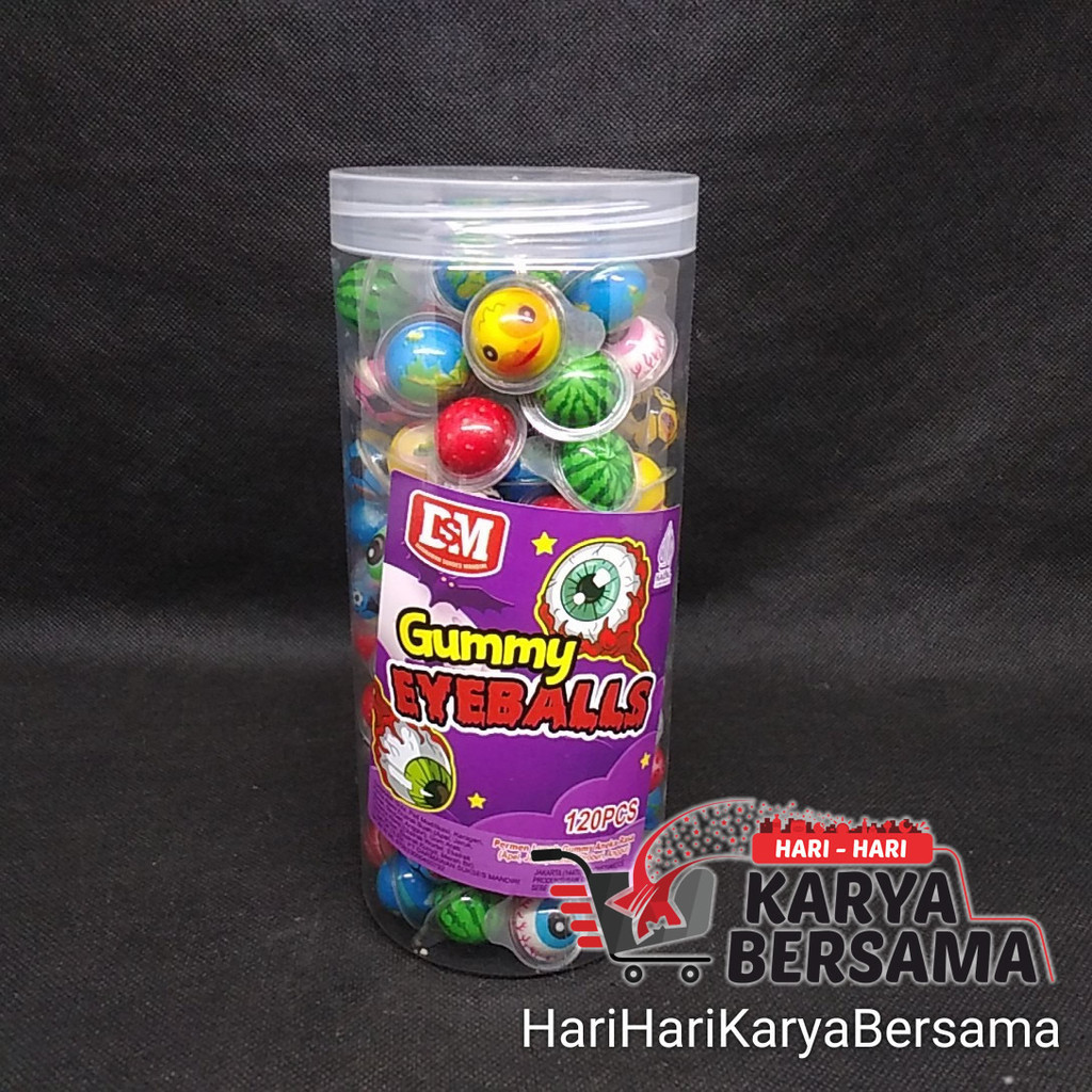 

PERMEN LUNAK GUMMY EYEBALLS ANEKA RASA TOPLES ISI 120'S