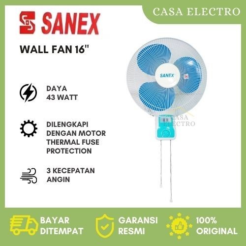 SANEX Kipas Angin Dinding Wall Fan 16 Inch / Kipas Angin Dinding / KIpas Angin Tembok / Kipas Angin 