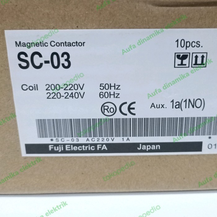 AC99 Kontaktor SC-03 220VAC Fuji Elctric
Magnetic Contactor Fuji Electric