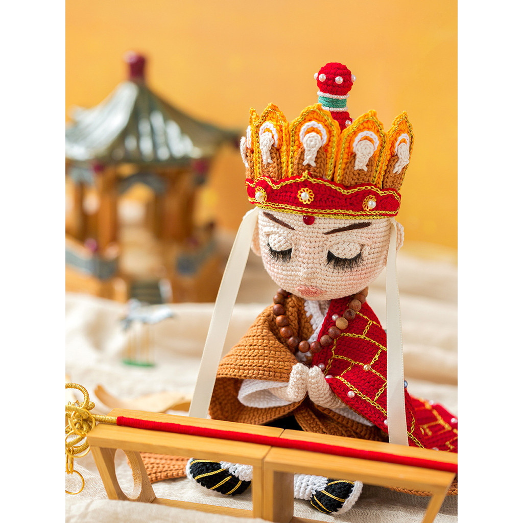 Susan's Family  DIY Crochet Kit Tang's Monk Crochet Doll Material Package Tripitaka and White Horse 