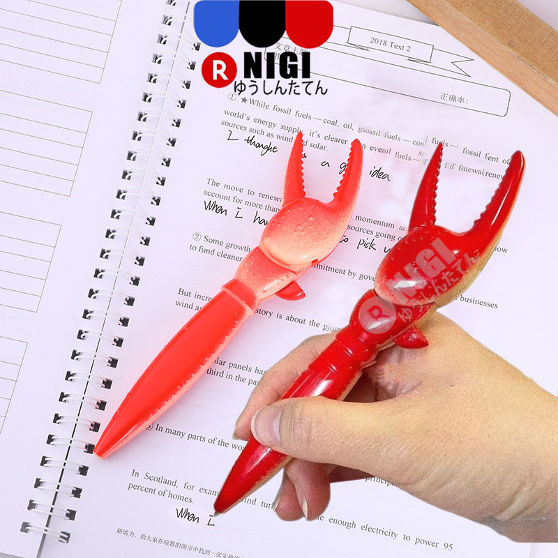 

NIGI Pulpen Bentuk Kepiting Retractable 0.7mm Pena Lucu Alat Tulis Unik