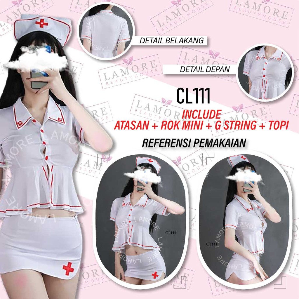 Lingerie Wanita Kostum Cosplay Seragam Perawat Sexy Seragam Dokter Big Size M L XL XXL CL111