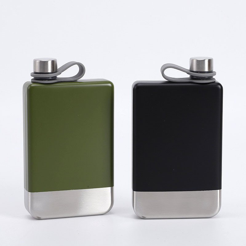 9oz Portable 304 food grade SS Flagon Whiskey Vodka Wine Pot Hip Flask Set Alcohol Drinking pocket B