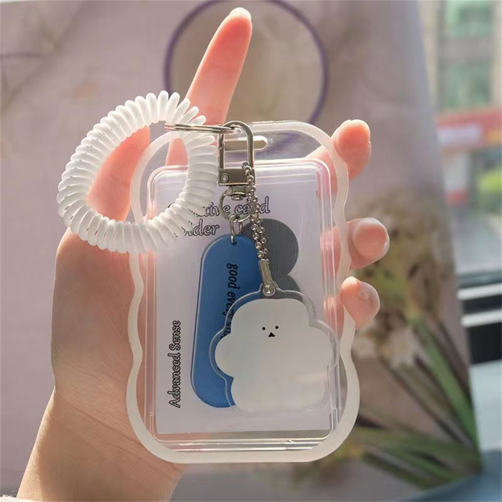 

Creative Design Kpop Photocard Holder Transparent Card Holder Keychain Photo Sleeves Bus Card Student Card Case Photo Protector