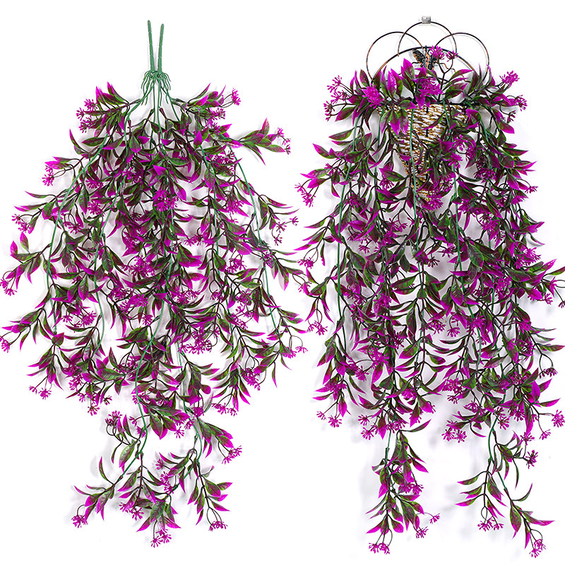 Hanging Artificial Plants Vines Plastic Leaf Home Garden Decoration Outdoor Fake Plant Garland Weddi