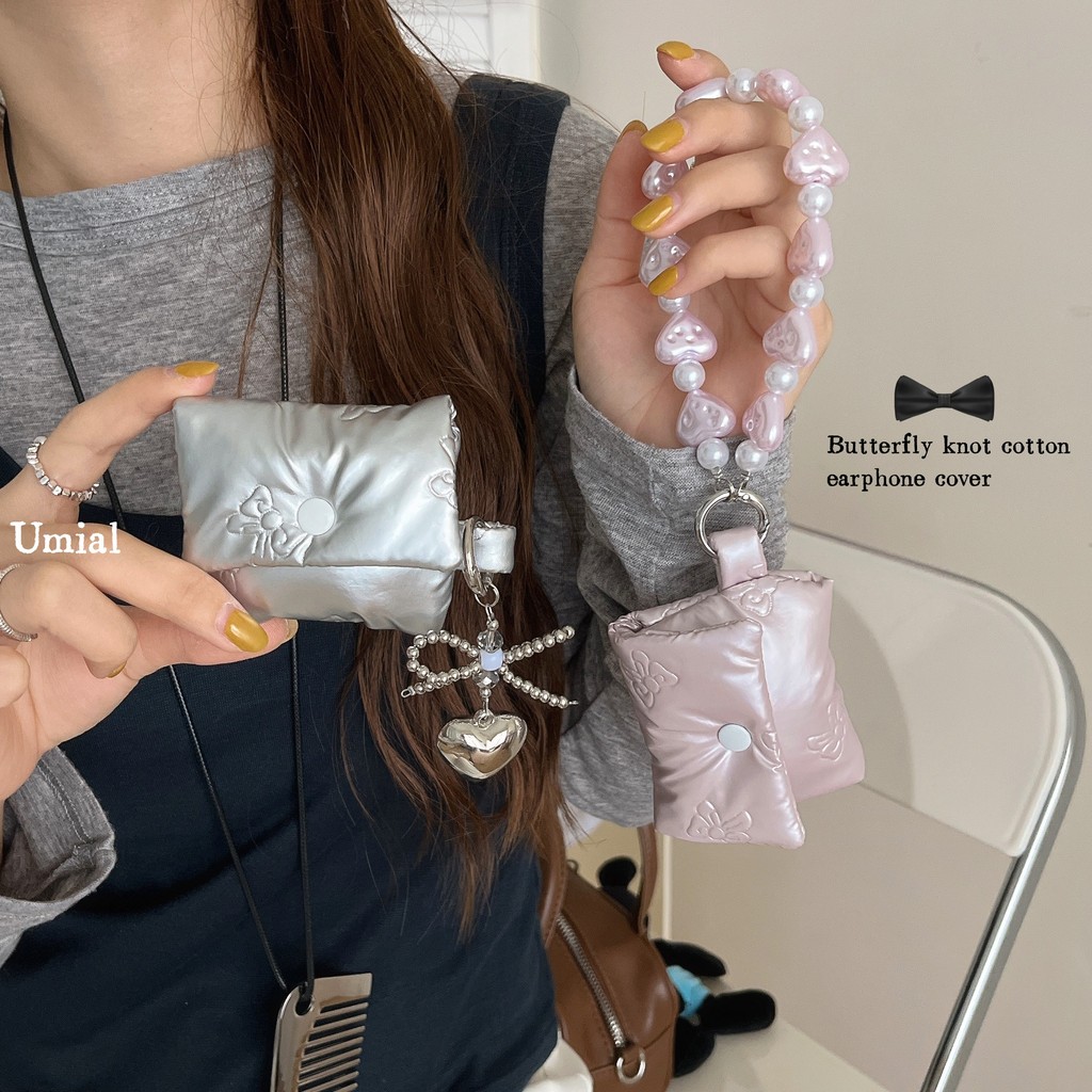 Korean bow bag suitable for Apple headphone case storage bag AirPods Pro 1st generation 2nd generati