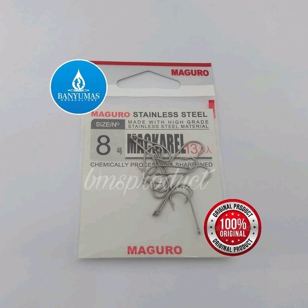 B024 Mata Kail Pancing Stainless Steel Maguro Mackarel No 8 isi 13pcs asli original jepang grosir al
