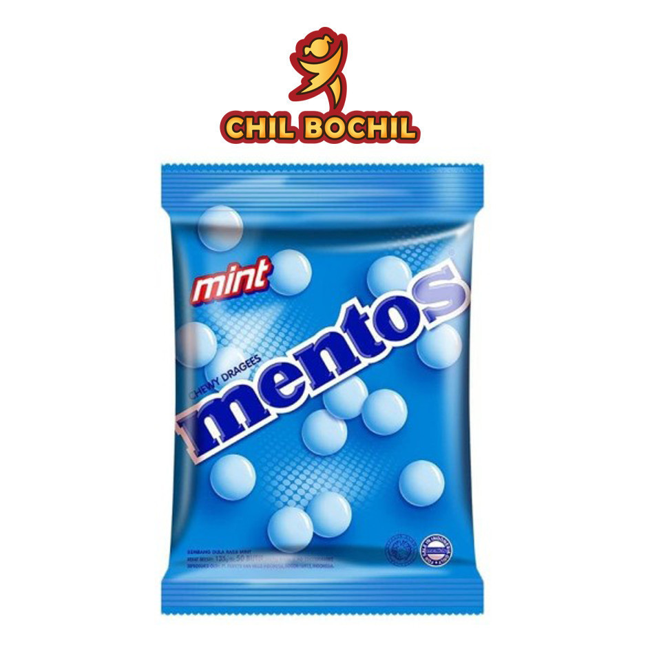 

PERMEN MENTOS 135GRAM ISI 50 - PERMEN MINT MENTOS KEMBANG GULA RASA MINT - CHIL BOCHIL