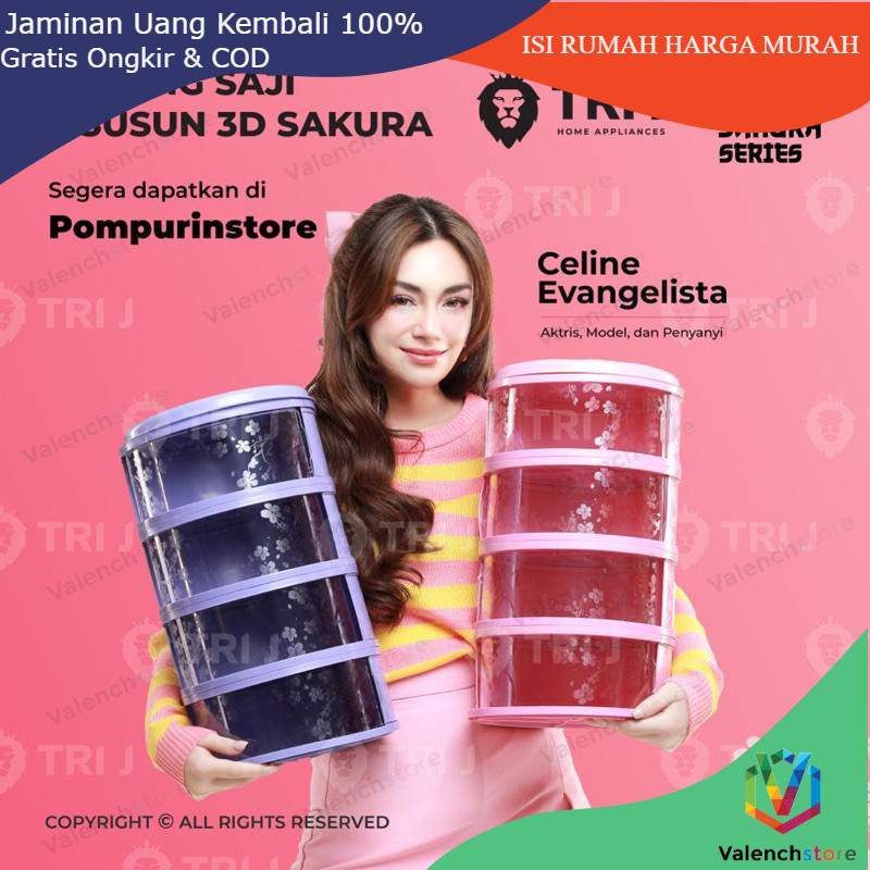 Food Storage 4 Susun  - Tudung Saji Susun 4 Layer / tempat penyimpanan makanan / penyimpanan makanan
