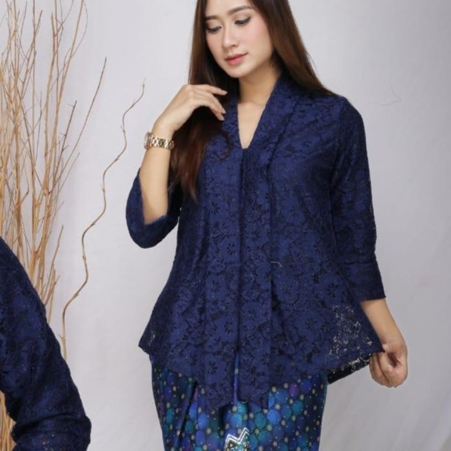 ✨TERLARIS✨ -Atasan Kebaya Kutu Baru Brokat Floy Seri Warna Dan Ukuran - MERAH CABE