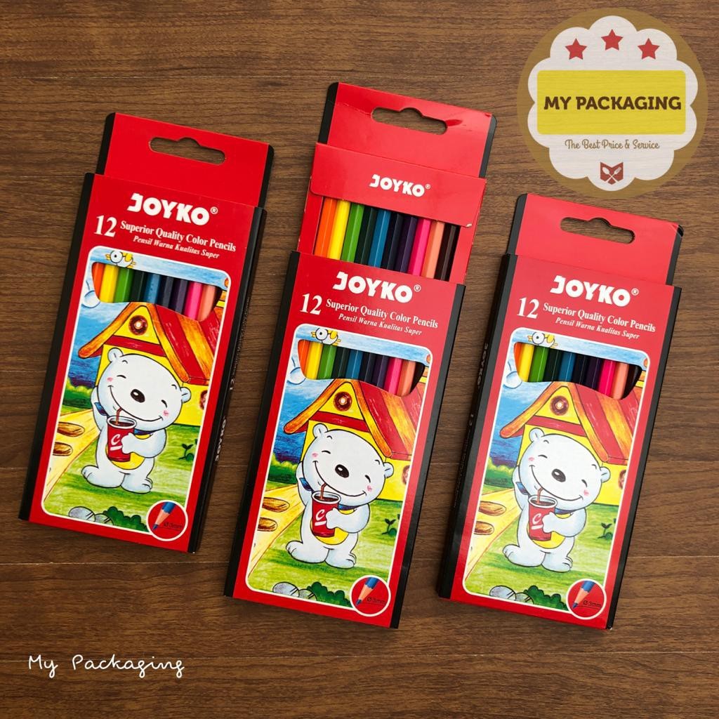 

Pensil Gambar 12 Warna Panjang JOYKO mypackaging vplast *[ COD ]*