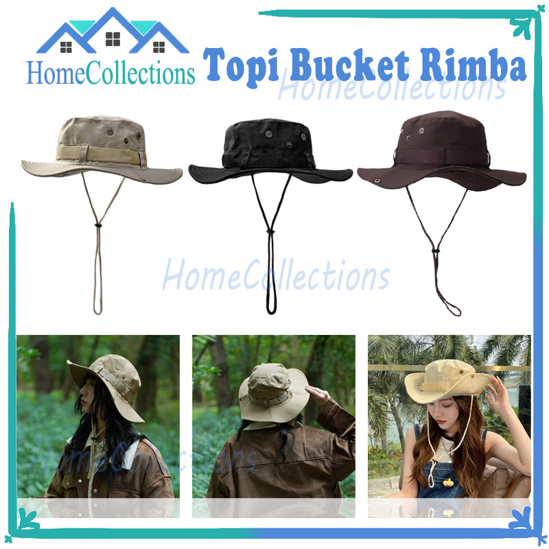 Topi Rimba Gunung Adventure/Topi Rimba Polos Tali/Rimba Hat/Topi Gunung Rimba Polos Pria Wanita Prem