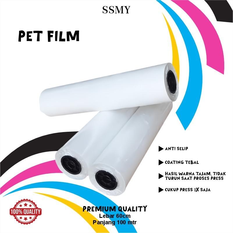 

SSMY PET FILM 100 Meters MENCETAKAN STIKER BISA COD KUALITAS PREMIUM