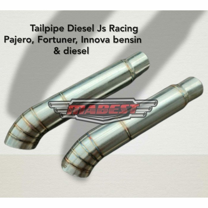 KNALPOT MOBIL TAILPIPE DIESEL JS RACING UNTUK PAJERO/FORTUNER/INNOVA