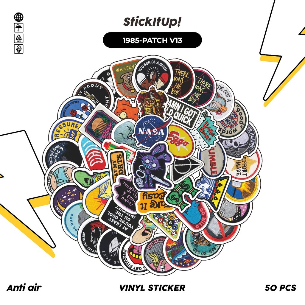 

COD✨ 50 Pcs Stiker PATCH V13 Lucu Anti Air Untuk Dekorasi Notebook Sepeda Skateboard Handphone DIY