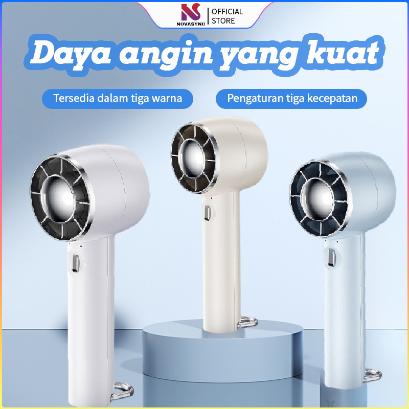 [NS] Kipas Angin Mini Portable USB, Kipas Tangan Mini, Baterai 15000 mAh untuk daya tahan lama