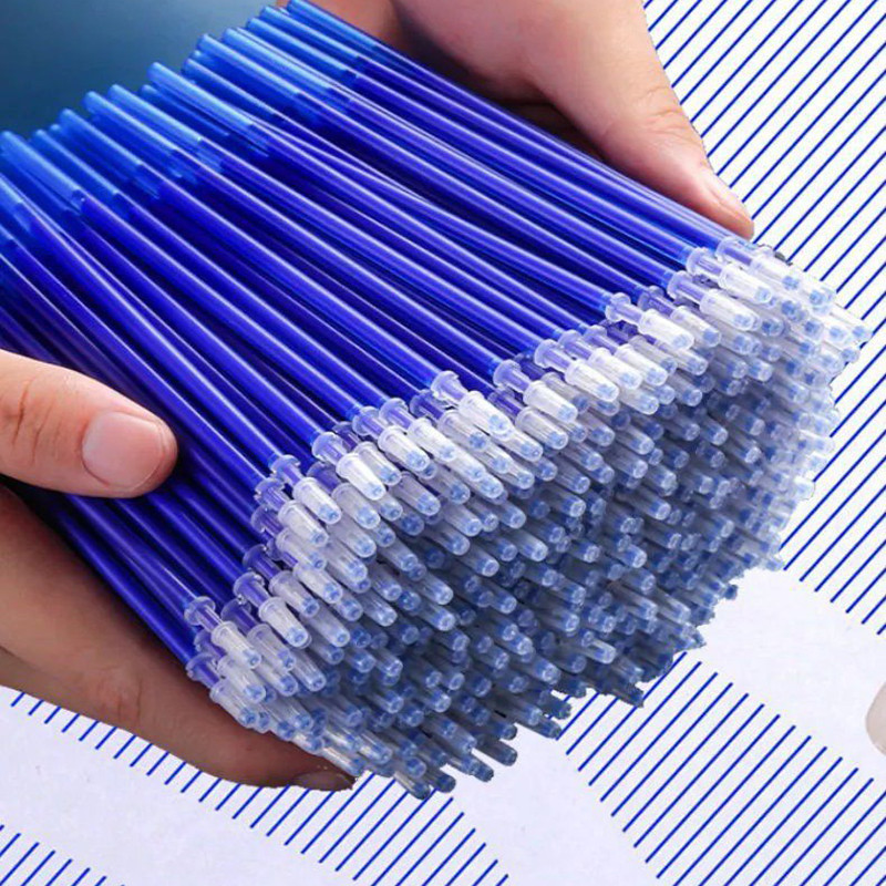 

20 Sets / Set of Rewritable Gel Pen Erasable Refill 0.38mm Needle Refill Blue Black Ink Blue Red, Ink School Writing Stationery