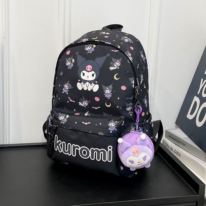 

Sanrio Kuromi Backpack Large Capacity My Melody Cinnamoroll Children Student Backpack Fashion Women Bag