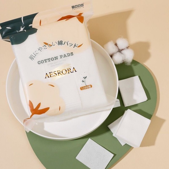 JCM Cotton Pads Isi 1200 PCS Kapas Tipis Pembersih Wajah Make Up Remover Kapas Deep Cleaning