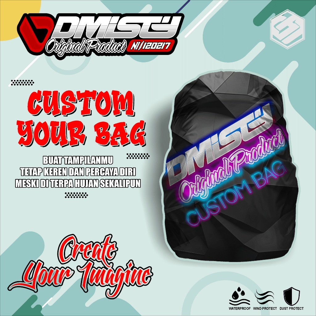 Cover Bag Rain Cover Tas Waterproof Pelindung Ransel Anti Air Original full printing 25-35 liter / C