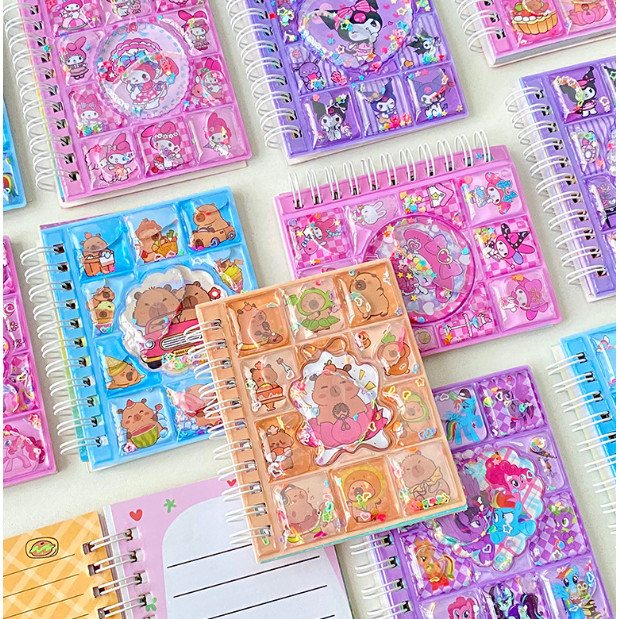 

HFM - Buku note air glitter capybara lucu