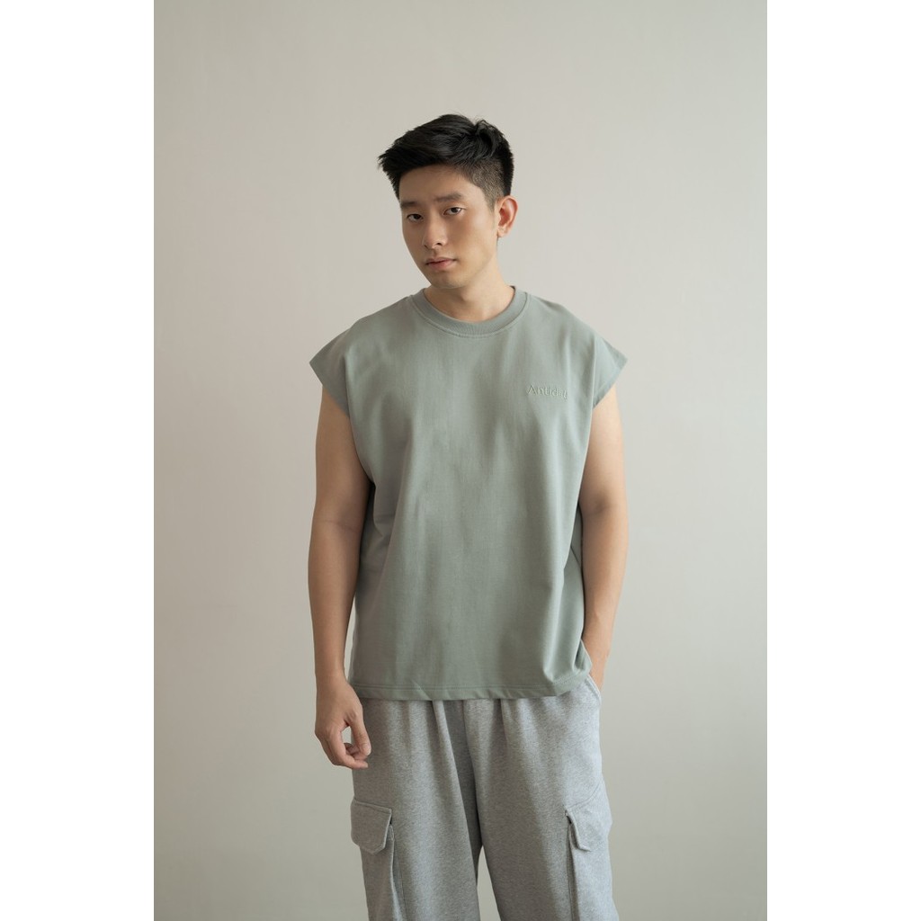 Signature Sleeveless Tee Antidot Studios - Smoke Green, M/L TERMURAH