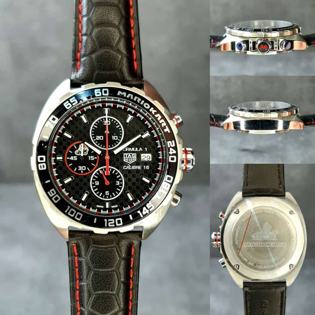 TAG HEUER JAM TANGAN PRIA TAG HEUER FORMULA 1 CALIBRE 16 MARIO KART RED LIST JAPAN QUARTZ  DIAMETER 