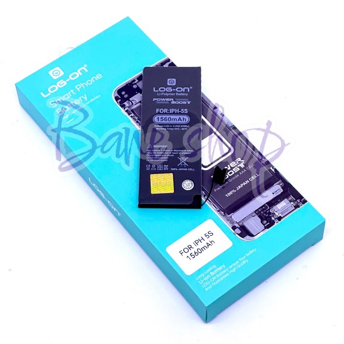 BATERE BATERAI IPHONE 5S MEREK LOG ON DOUBLE POWER BATRE